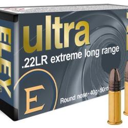 Cartouches Eley ultra cal. 22 LR extrme long range x50 20 boites pour 1000 munitions