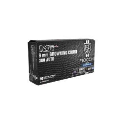 50 cartouches FIOCCHI BLACK MAMBA CAL9court/380acp