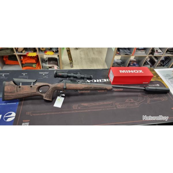 Carabine Mauser Max 25 lin�aire cal 30-06 + rail + lunette minox rs 4 1-4x24 ri + mod�rateur de son