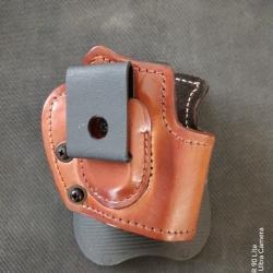ETUI / HOLSTER FRONTLINE MULTIFONCTION CUIR POUR GLOCK 26 #QUAD26C