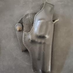 HOLSTER REVOLVER 3" CUIR NOIR