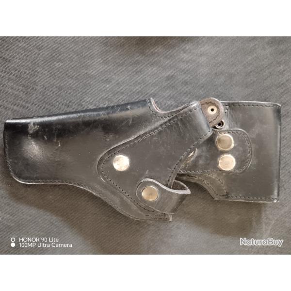 HOLSTER REVOLVER 3" GAUCHER CUIR NOIR (1)