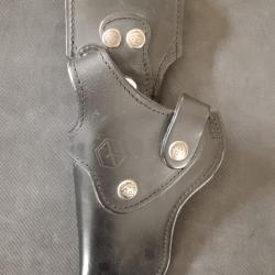 HOLSTER REVOLVER 3" GAUCHER CUIR NOIR (2)