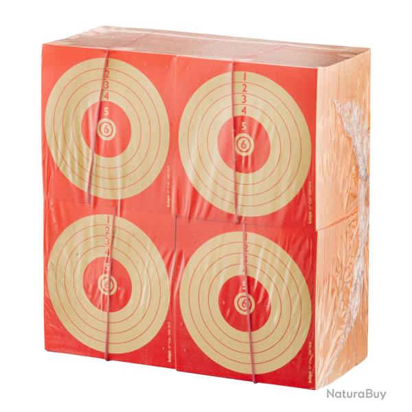 1000 cibles cartonn�es rouges 10 x 10 cm