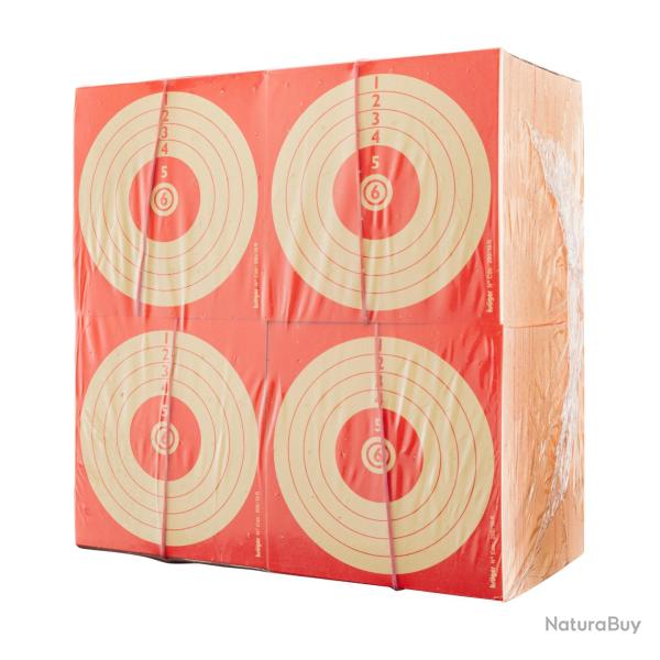 1000 cibles cartonn�es rouges 14 x 14 cm