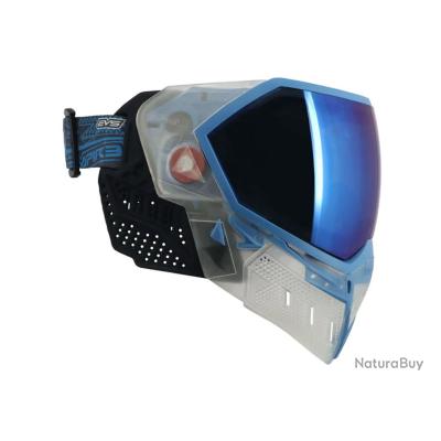 Annonce billes paintball : EVS Crystal SE Clair/Bleu avec lentille miroir bleue