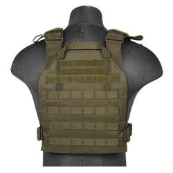 Gilet l&eacute;ger Plate carrier noir 1000D Vert