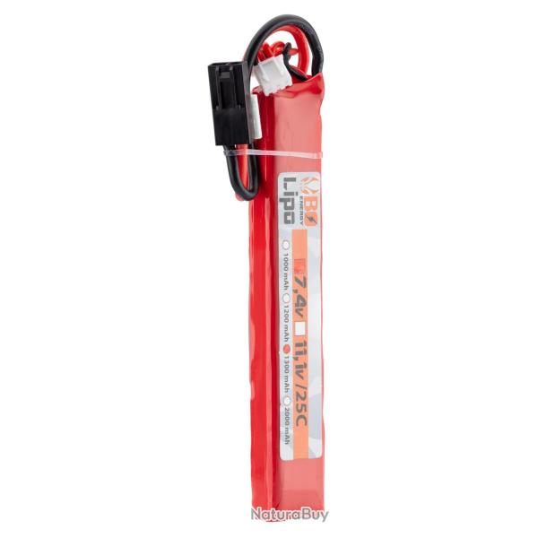 1 stick batterie Lipo 2S 7.4V 1300mAh 25C 1 stick - 1300mAh 25C - Mini Tamyia