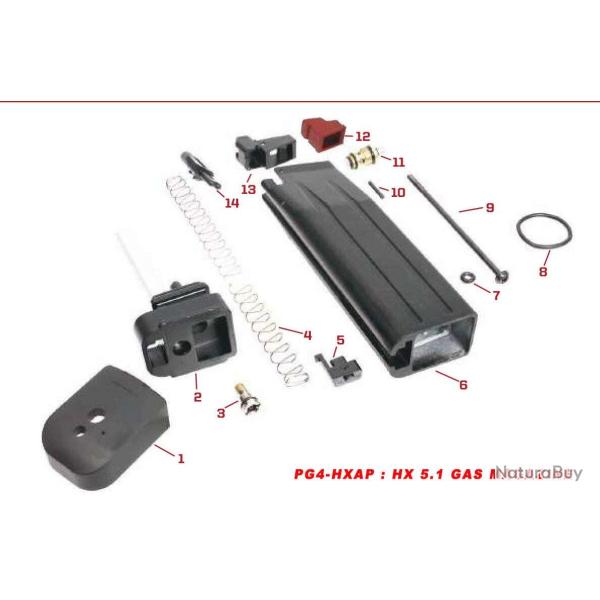 Pi�ces origine pour chargeurs gaz s�rie HX BASE DE CHARGEUR N�2