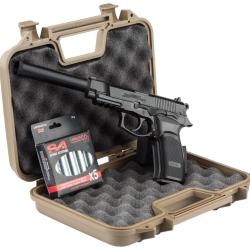 Pack airsoft Bersa Thunder 9 CO2 + mallette + 5 cartouches de CO2 + silencieux Pack