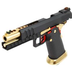 R&eacute;plique airsoft GBB HX2032 SEMI / FULL AUTO Noir & Or gaz 1.0J