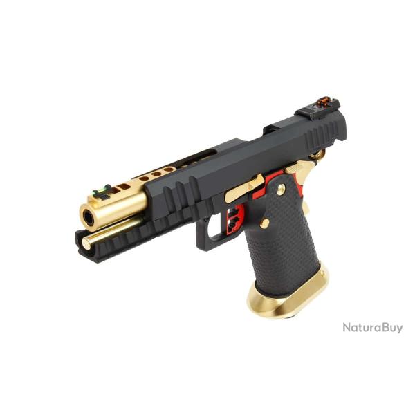 R�plique airsoft GBB HX2032 SEMI / FULL AUTO Noir & Or gaz 1.0J