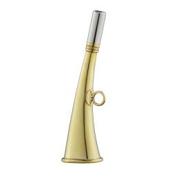 Corne de poche plate 16 cm laiton poli - Elless Corne