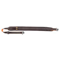 Bretelle carabine en cuir avec cartouchi&egrave;re