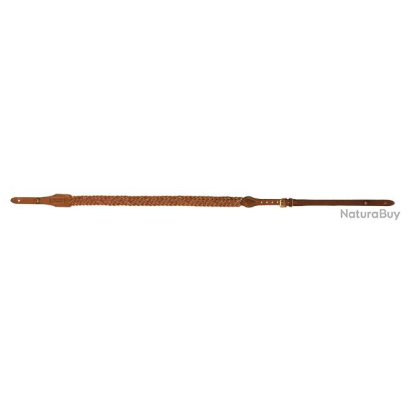 Bretelle cuir gras tress�e 7 brins - Country Sellerie