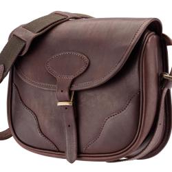 Sac &agrave; cartouches en cuir pleine fleur SAC CARTOUCHES (x100)-POCHE PERMIS-CUIR PLEINE FLEUR-BRETELLE 