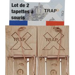 Tapette &agrave; souris en bois, lot de 2 Lot de 2 tapettes &agrave; souris