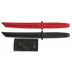 Couteau d'entra&icirc;nement droit caoutchouc K25 Rouge