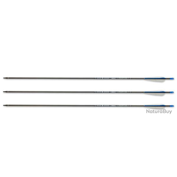 Pack de 3 fl�ches en carbone Frontier ID6.2 800 30 pouces avec plumes naturelles