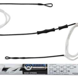 Corde blanche Recurve Dacron avec Protection des Doigts 68'' - 12 brins
