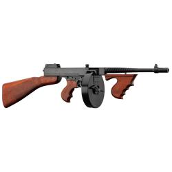 R&eacute;plique d&eacute;corative Denix de la mitraillette Thomson M1928 - Chargeur camembert Thomson M1928