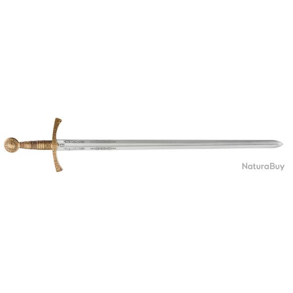 R�plique Denix d'�p�e m�di�vale Fran�aise EPEE FLEUR DE LYS FOURREAU BLEU 109 CM