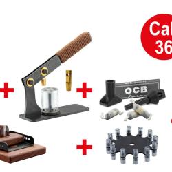 Kit BP Maker Cal 36 : Presse pour barrillet + support + poire + kit cartouches papier + amorceur Pac