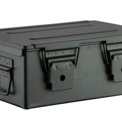 Caisse &agrave; munitions m&eacute;tallique verte 33x22x13cm CAISSE MUITION METAL VERTE DIM 33 X 22 X 13