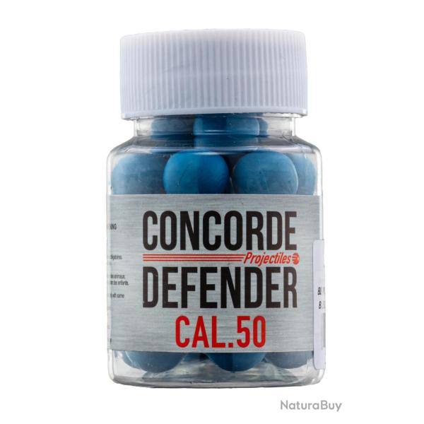 Cal. 50 - Billes de D�fense caoutchouc - Pot de 30 billes Pot de 30 billes cal. 50