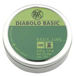 Bo&icirc;te de 500 plombs diabolos basic plats cal. 4,5 mm