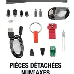 Num'Axes batteries rechargeables 18650 x4 Batteries rechargeables Li-Ion 3.7 V 1200 mAh
