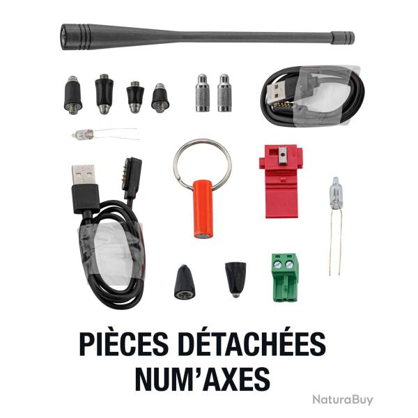 Num'Axes batteries rechargeables 18650 x4 Batteries rechargeables Li-Ion 3.7 V 1200 mAh