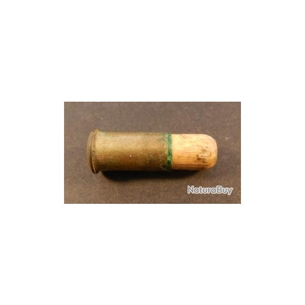 2416 - Rare - .38 S &W grenaille dans insert bois - Tr�s ancienne munition poudre noire 1896