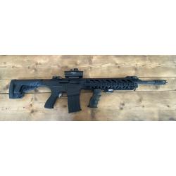 Fusil UZKON model TR 100 semi automatique calibre 12/76 avec poign&eacute;e, point rouge et laser