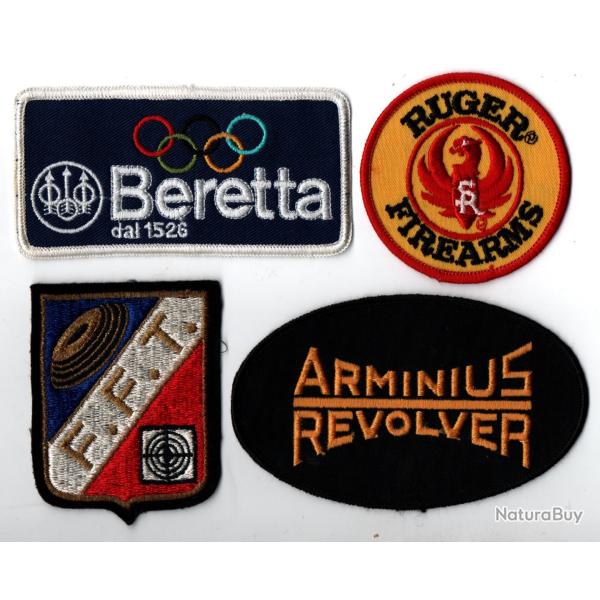 PATCH INSIGNE TISSUS BERETTA RUGER ARMINIUS FFT TIR FABRICANT ARMES FIREARMS REVOLVER