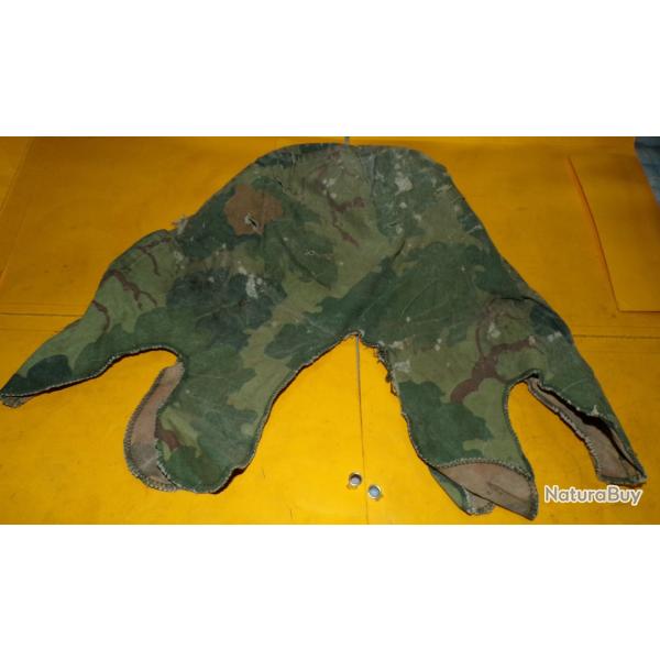 ARMEE AMERICAINE U.S : COUVRE CASQUE US M1 WOODLAND REVERSIBLE AVEC TAMPON 1974 PERIODE  DE LA GUERR