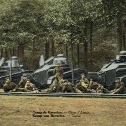Carte Postale Ancienne - Camp de Beverloo, Chars d'Assaut - N&deg;8295
