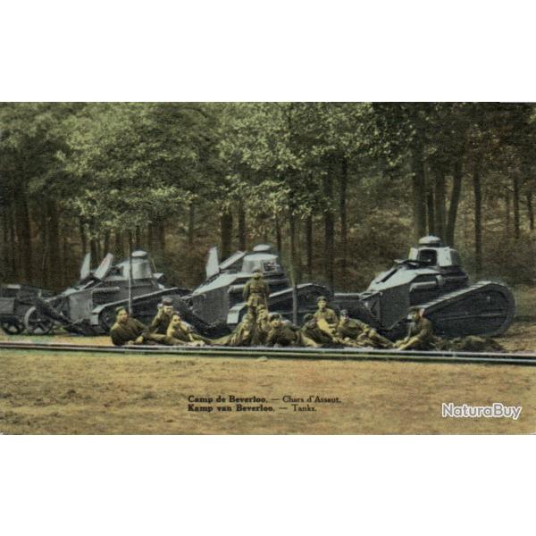 Carte Postale Ancienne - Camp de Beverloo, Chars d'Assaut - N�8295