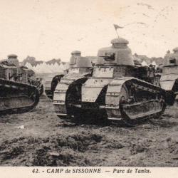 Carte Postale - Camp de Sissonne - Parc de Tanks - N&deg;8296