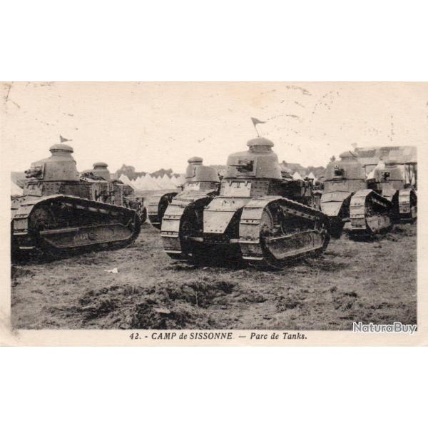 Carte Postale - Camp de Sissonne - Parc de Tanks - N�8296