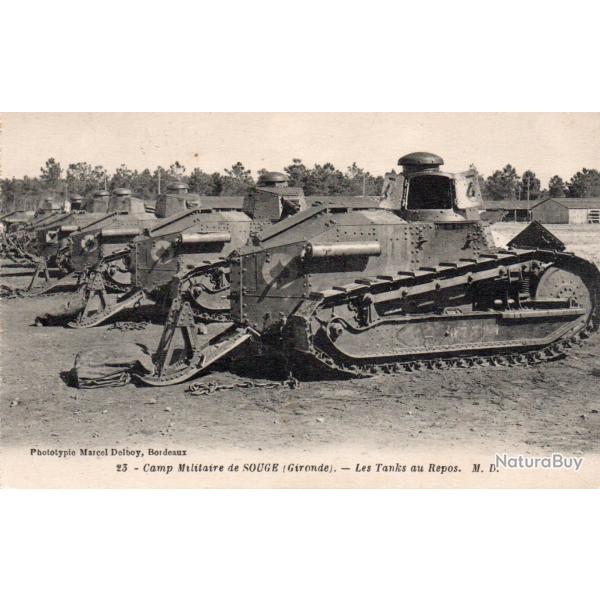 Carte Postale - Camp Militaire de SOUGE (Gironde) - Les Tanks au Repos - N�8297