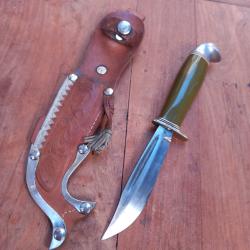 Joli Couteau PUUKKO FINLANDAIS Manche en R&eacute;sine avec Fourreau d Origine