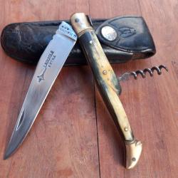 Grand Couteau LAGUIOLE EXTRA G.DAVID 2 Pi&eacute;ces Manche en Corne