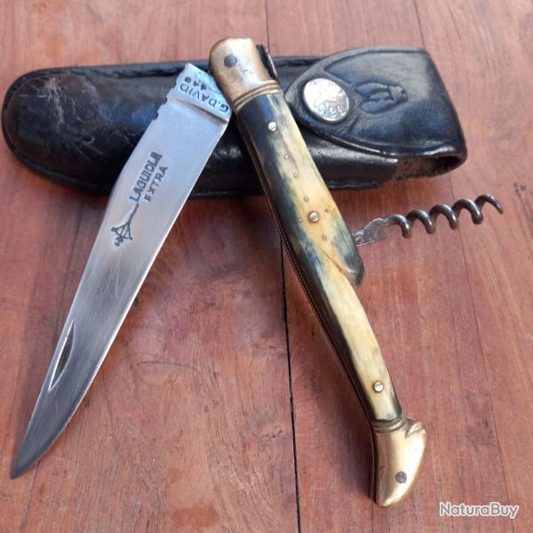 Grand Couteau LAGUIOLE EXTRA G.DAVID 2 Pi�ces Manche en Corne