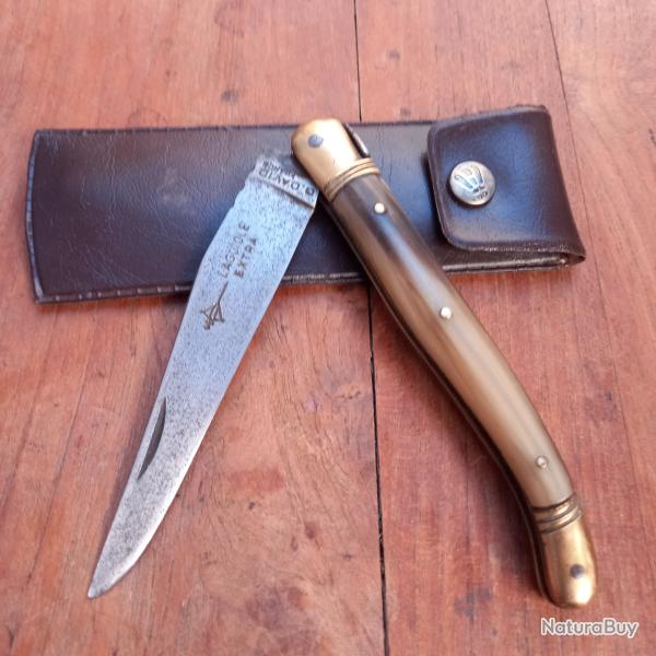 Ancien Couteau LAGUIOLE EXTRA G.DAVID  Manche en Corne + �tui