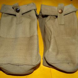 PORTES CHARGEURS  LONG DE L'ARMEE ANGLAISE WWII  , LE LOT DE 2 ETUIS AVEC MARQUAGE 1941