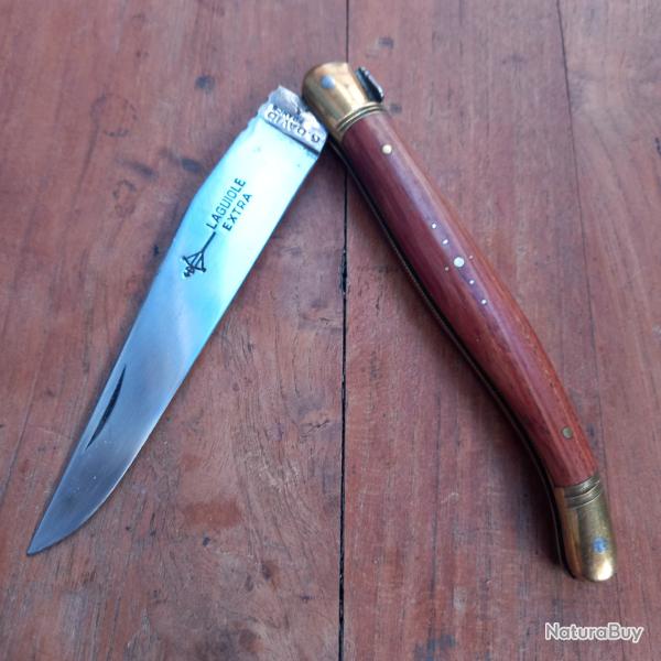 Grand Couteau LAGUIOLE EXTRA G.DAVID Manche en Bois