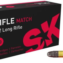 Cartouches SK Rifle Match cal. 22 LR 1000