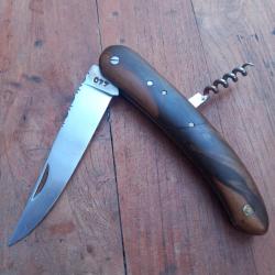 Joli Couteau R&eacute;gional THIERS LE PIONNIER 2 Pi&eacute;ces Manche en Bois