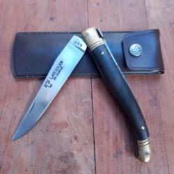 Ancien Couteau LAGUIOLE EN AUBRAC Manche en Bois + &Eacute;tui